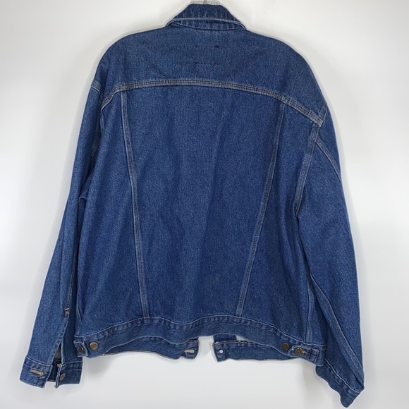 Carhartt Denim Button Front Branded Trucker Jacket J12 DST Size XL - Picture 2 of 7